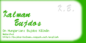 kalman bujdos business card